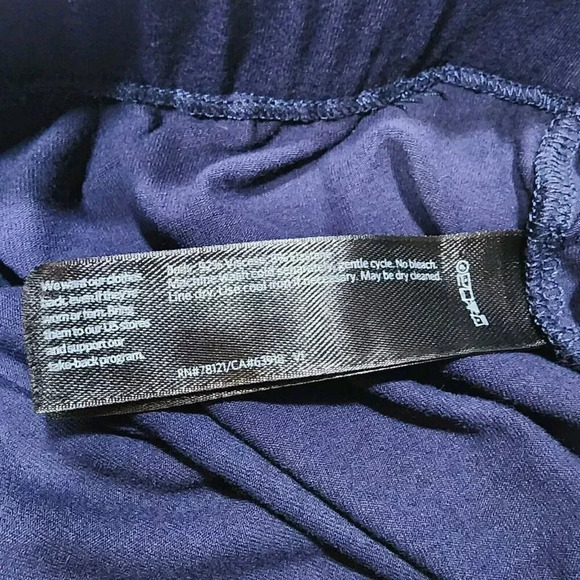 EILEEN FISHER Pants Women XL Slouch Viscose Stretch Jersey Pull On Navy Blue USA - Picture 11 of 12